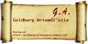 Goldberg Artemíszia névjegykártya